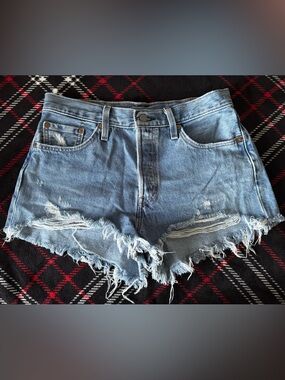 Levi's Denim Distressed 501 Shorts